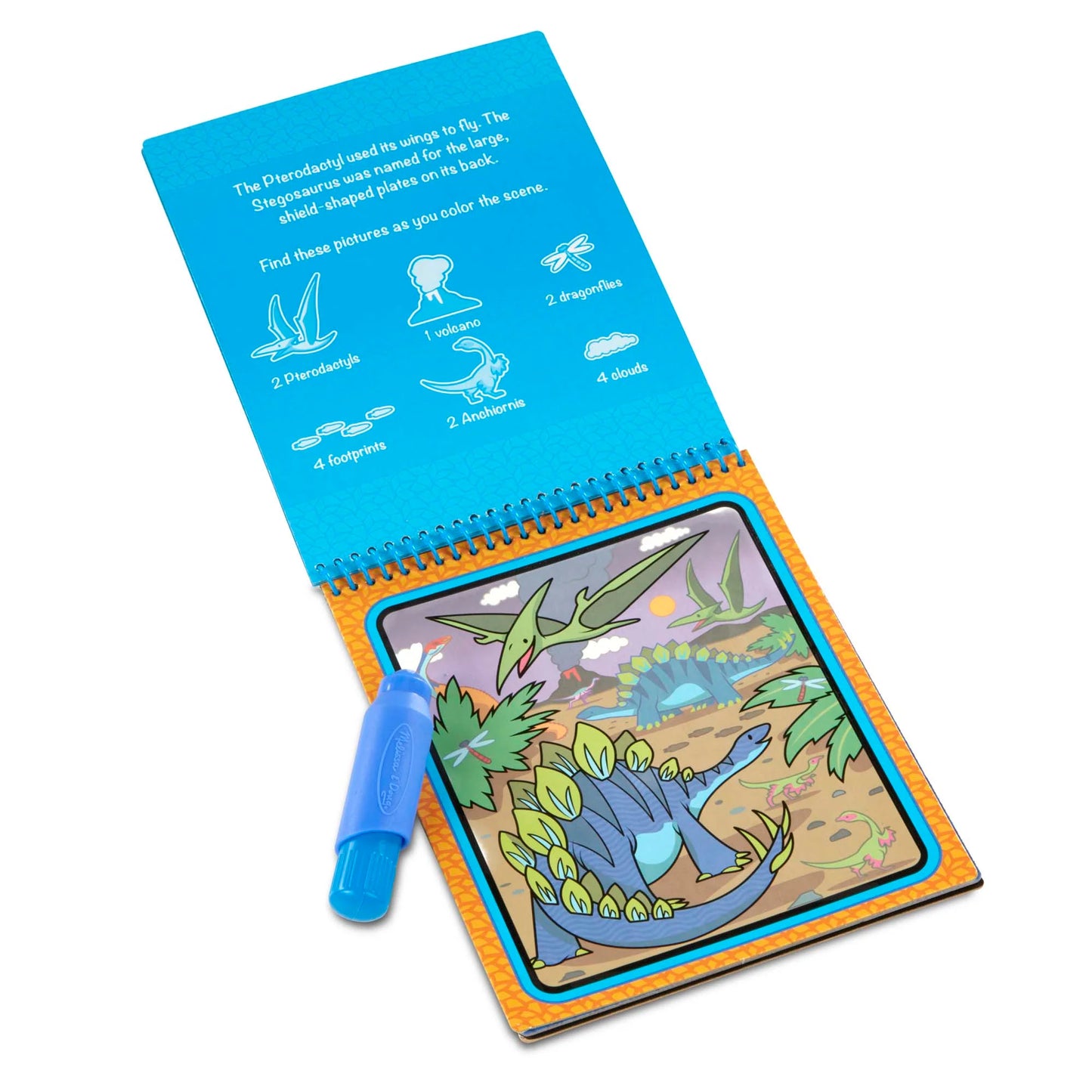Melissa and Doug Water Reveal Pad Fairy Water Wow Dinosaurs || ميليسا آند دوج  لوحة رسم بالقلم المائي الديناصورات