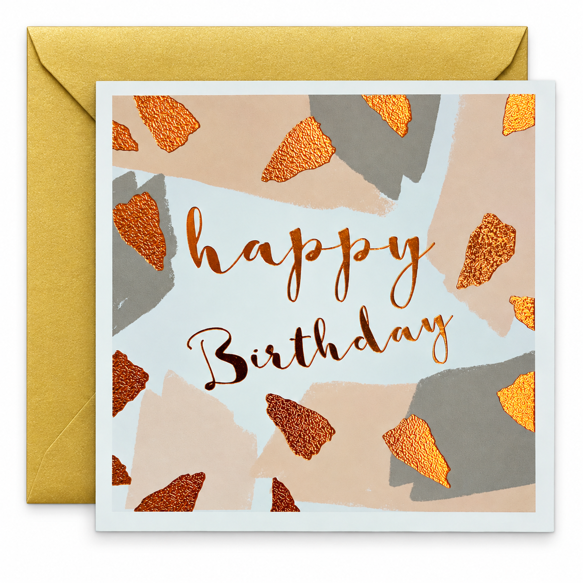 Abstract Foil Happy Birthday Greeting Card || بطاقة تهنئة عيد ميلاد بتصميم تجريدي وفويل