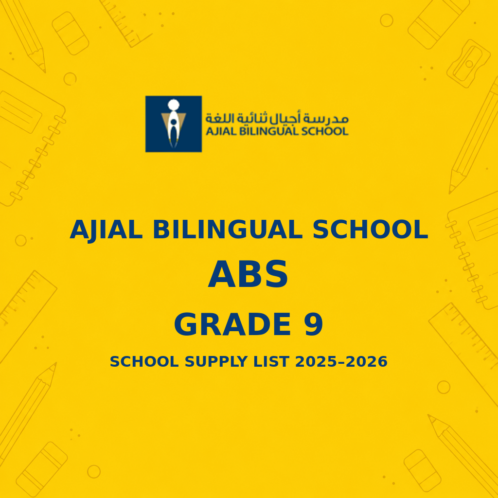 Ajial Bilingual School ABS Grade 9 school supply list