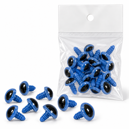 Atlas Blue Safety Eyes with Screw Backs || عيون أمان زرقاء بقاعدة لولبية
