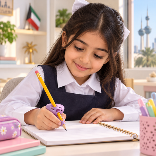 Atlas Ergonomic Pencil Grip for Kids – Model 2 – Assorted Colors || مسكة قلم مريحة للأطفال من أطلس – موديل 2 – ألوان متنوعة