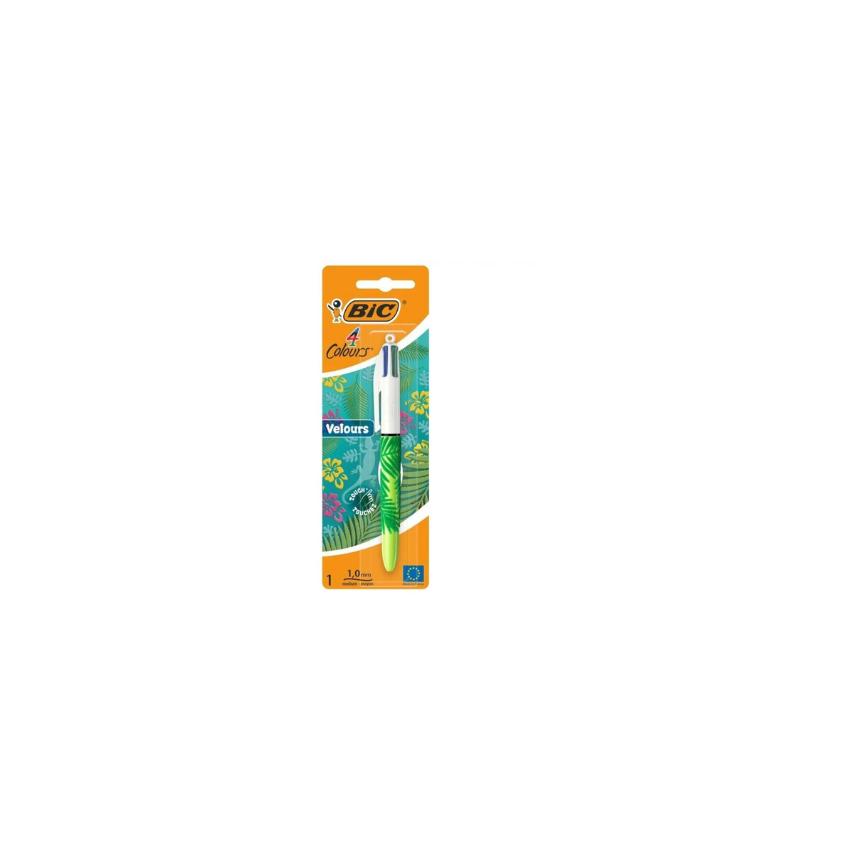BIC 4 Colours Velvet Leaf Pen || قلم بيك 4 ألوان قطيفة أوراق | 3086123542341