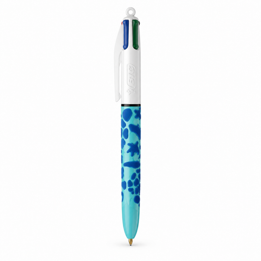 BIC 4 Colours Velvet Gecko Pens || قلم بيك 4 ألوان قطيفة وزغة