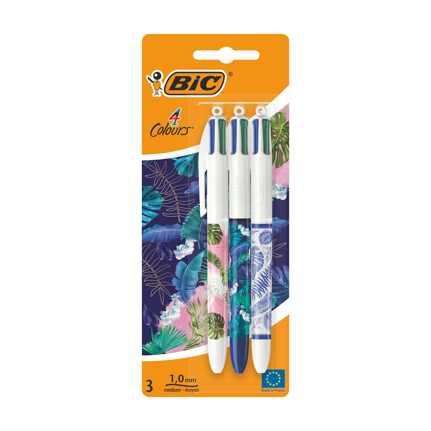 BIC 4 Colours Botanical Pens – Pack of 3 || طقم أقلام بيك 4 ألوان طبيعة 3 حبة | 3086123681101