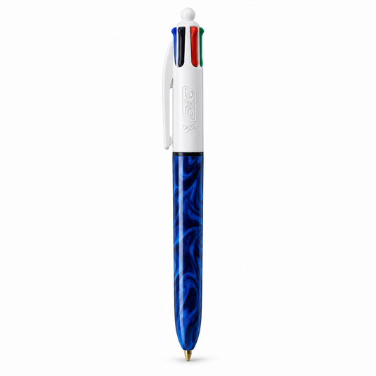 BIC 4 Colours Hydro Dark Blue Pens || قلم بيك 4 ألوان هيدرو أزرق غامق