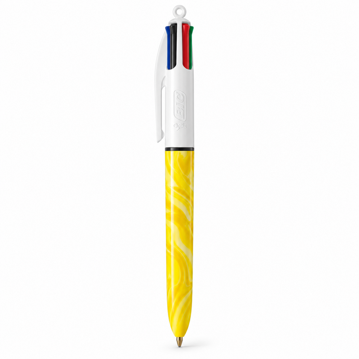 BIC 4 Colours Hydro Yellow Pen || قلم بيك 4 ألوان هيدرو أصفر | 3086123776715