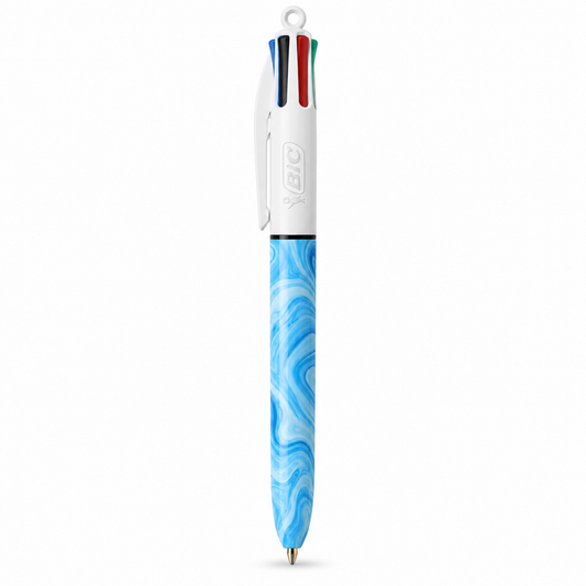 BIC 4 Colours Hydro Light Blue Pens || قلم بيك 4 ألوان هيدرو أزرق فاتح
