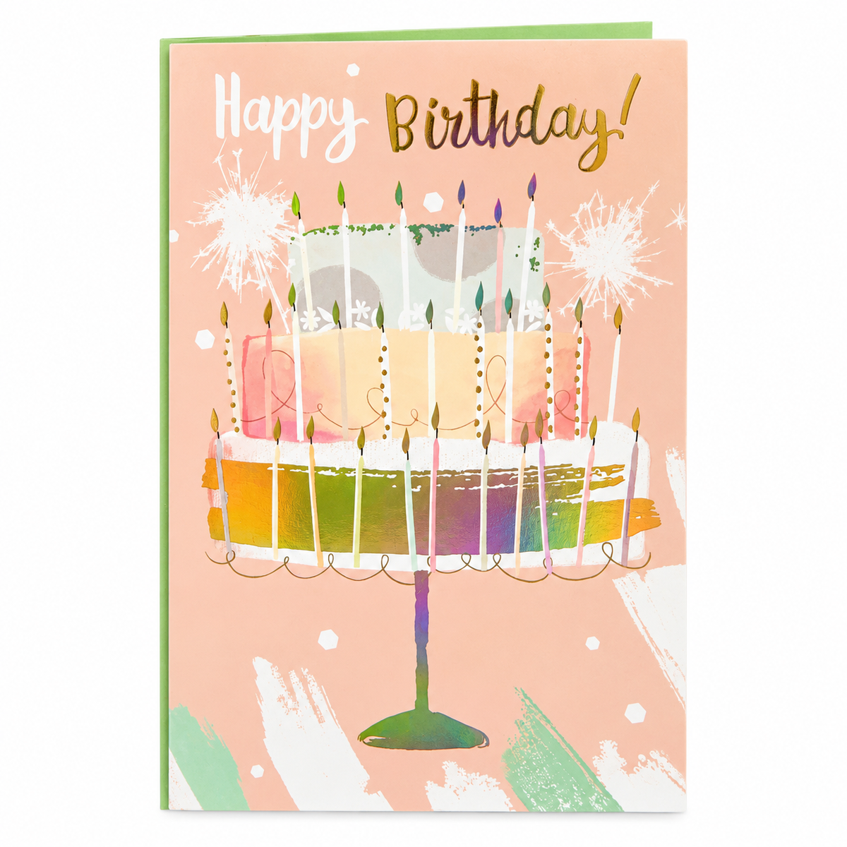 Birthday Cake & Candles Greeting Card || بطاقة عيد ميلاد كيكة وشموع