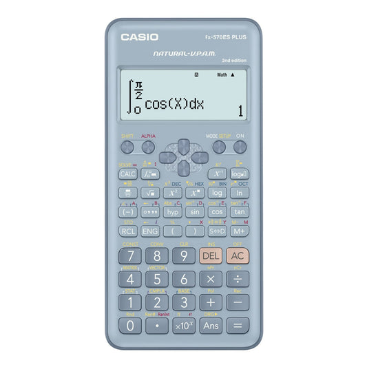 casio fx 570 es plus bu || اله حاسبة كاسيو ٥٧٠ العلمية لون ازرق⁩