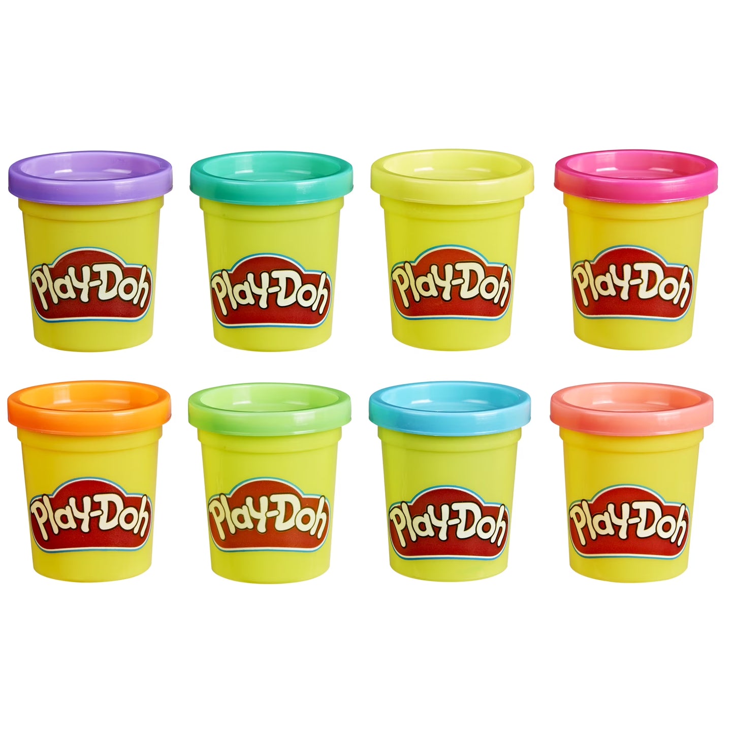 Play-Doh Neon Colors 8 Pack of 2-Ounce Cans, Arts and Crafts for Kids || مجموعة طين صلصال بلي دوه 8 لون فسفوري للاطفال