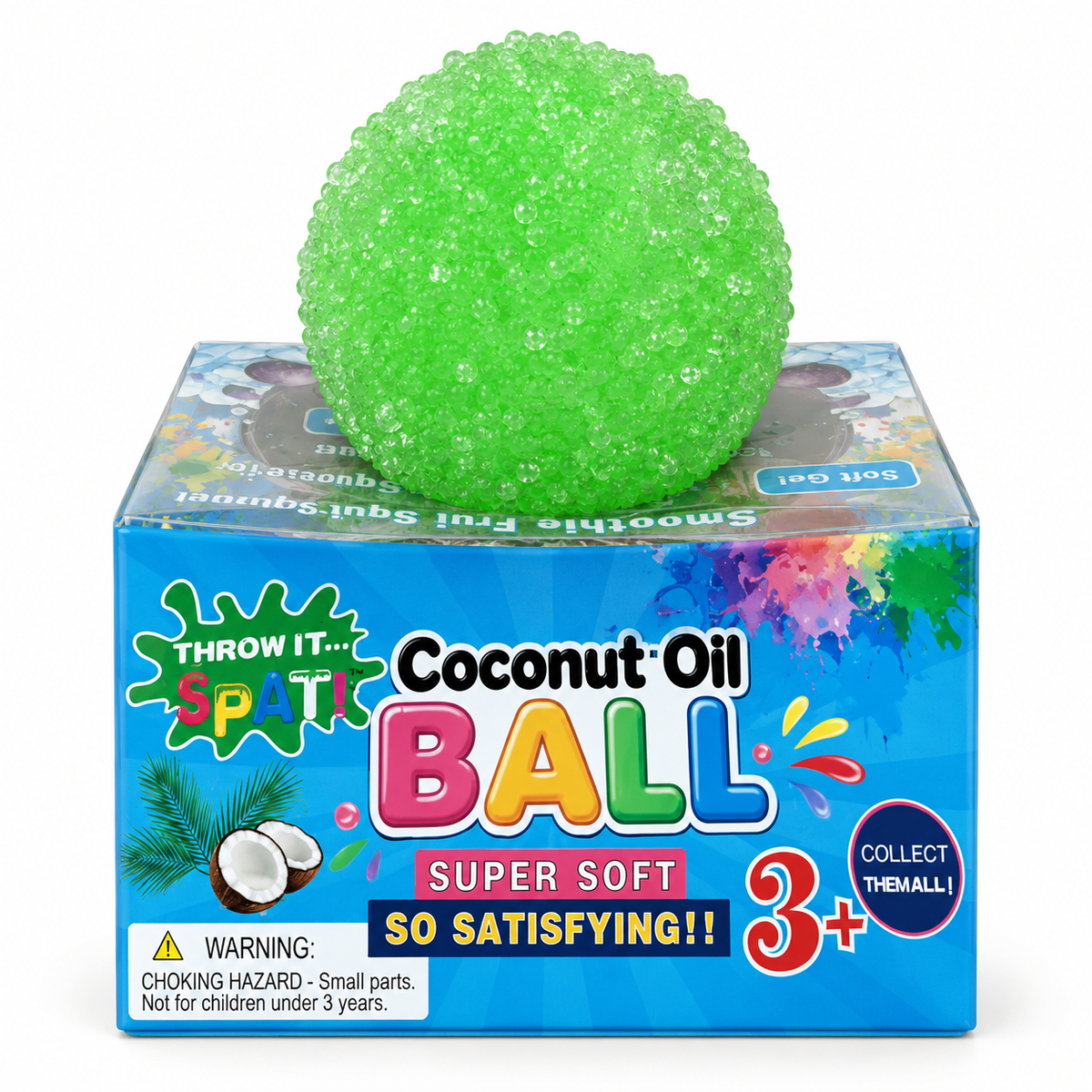 Coconut Squishy with Green Foam Beads || سكوشي جوز الهند - حبيبات فوم خضراء