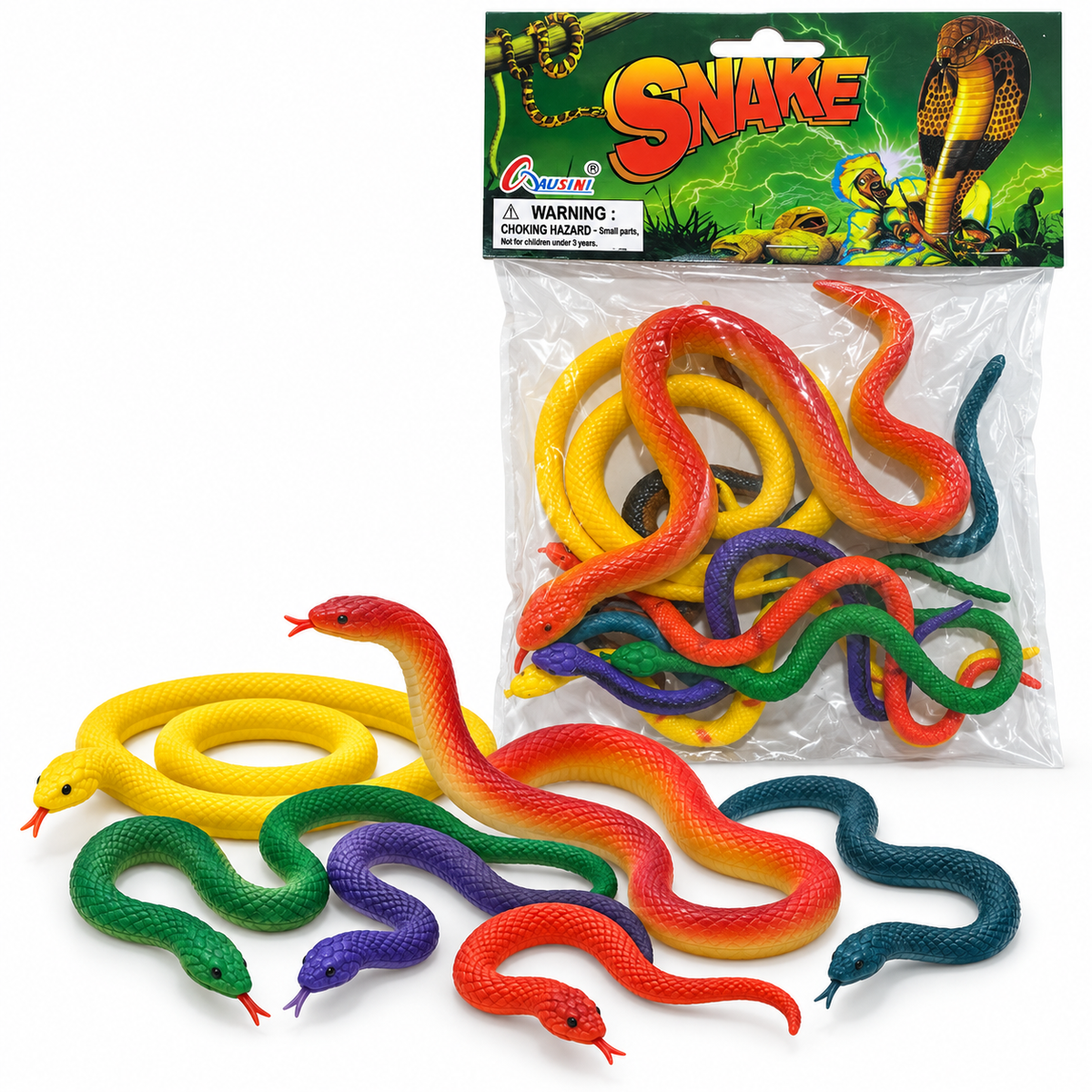 Colorful snake toy set