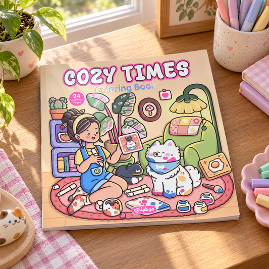 Cozy Times Coloring Book, 24 Pages — cozy lifestyle scene