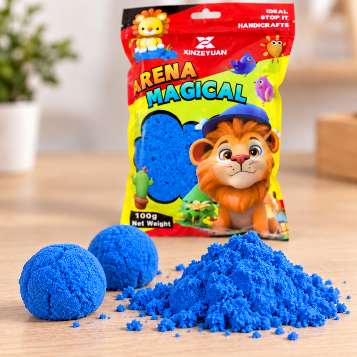 XINZEYUAN Magical Sand 100 g - Blue || رمل سحري XINZEYUAN 100 جم - أزرق