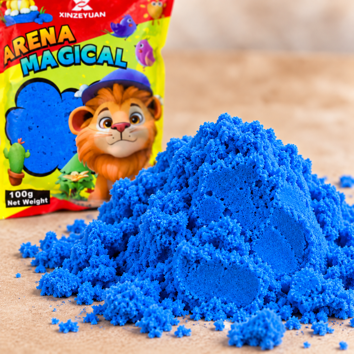 XINZEYUAN Magical Sand 100 g - Blue || رمل سحري XINZEYUAN 100 جم - أزرق