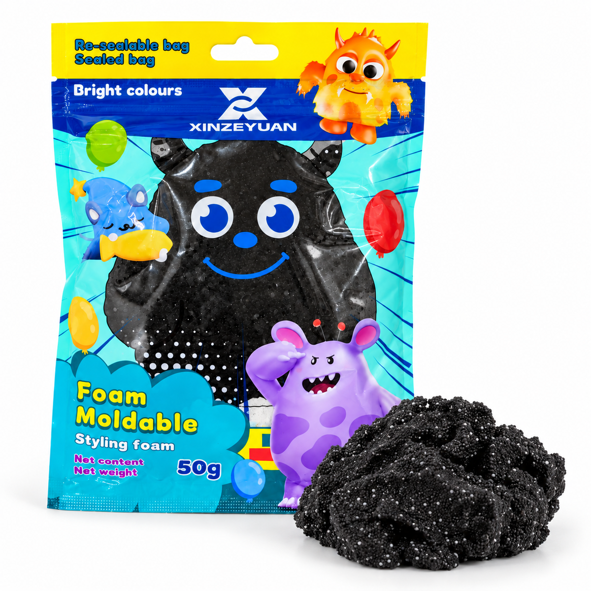 XINZEYUAN Foam Modelling Compound 50 g - Black || مادة فوم XINZEYUAN للتشكيل 50 جم - أسود