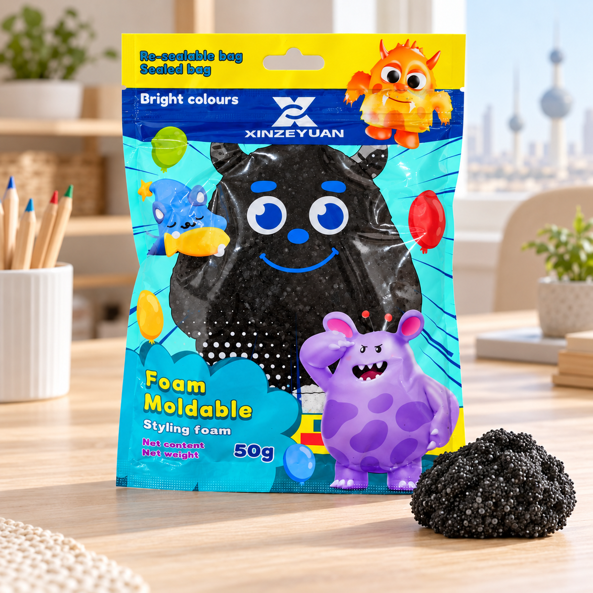 XINZEYUAN Foam Modelling Compound 50 g - Black || مادة فوم XINZEYUAN للتشكيل 50 جم - أسود