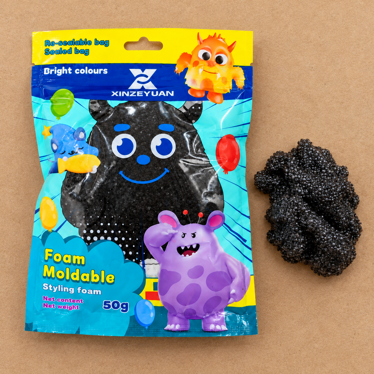 XINZEYUAN Foam Modelling Compound 50 g - Black || مادة فوم XINZEYUAN للتشكيل 50 جم - أسود