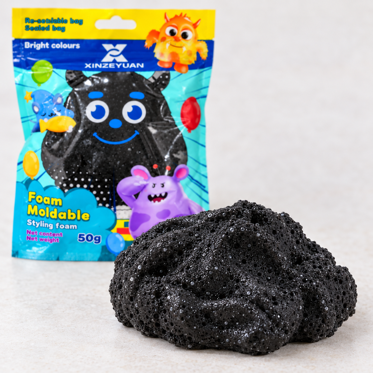XINZEYUAN Foam Modelling Compound 50 g - Black || مادة فوم XINZEYUAN للتشكيل 50 جم - أسود