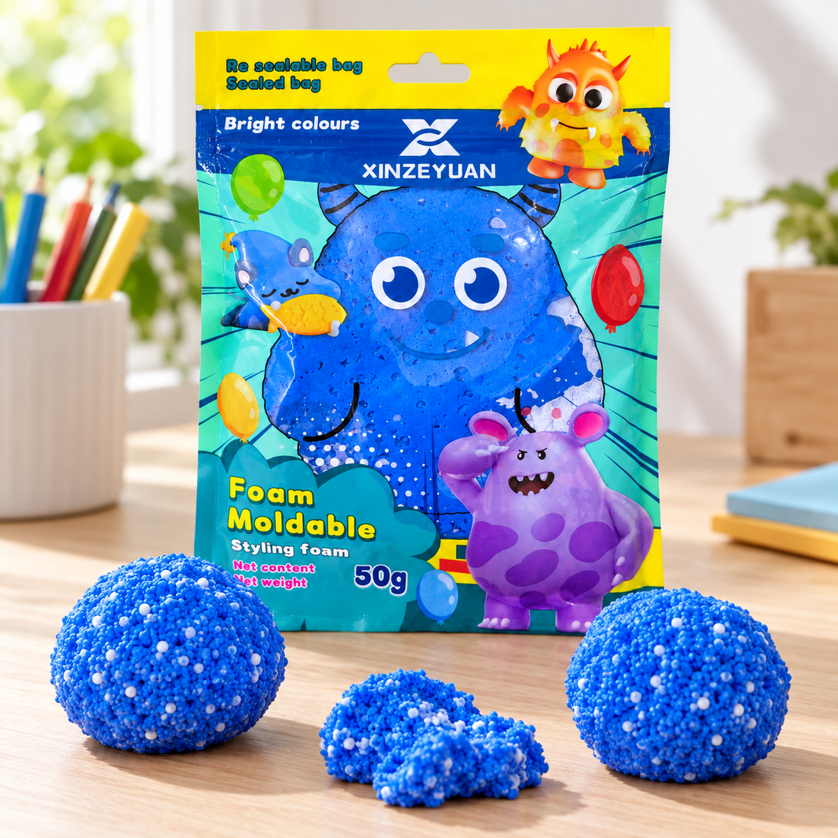 XINZEYUAN Foam Modelling Compound 50 g - Blue || مادة فوم XINZEYUAN للتشكيل 50 جم - أزرق