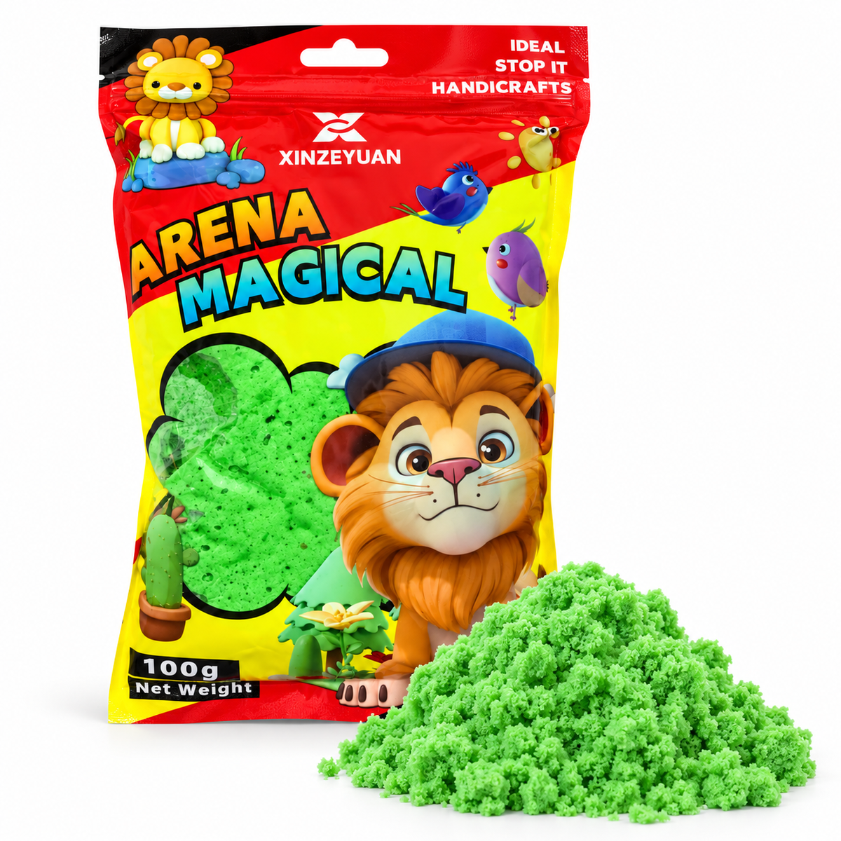 رمل سحري XINZEYUAN 100 جم - أخضر