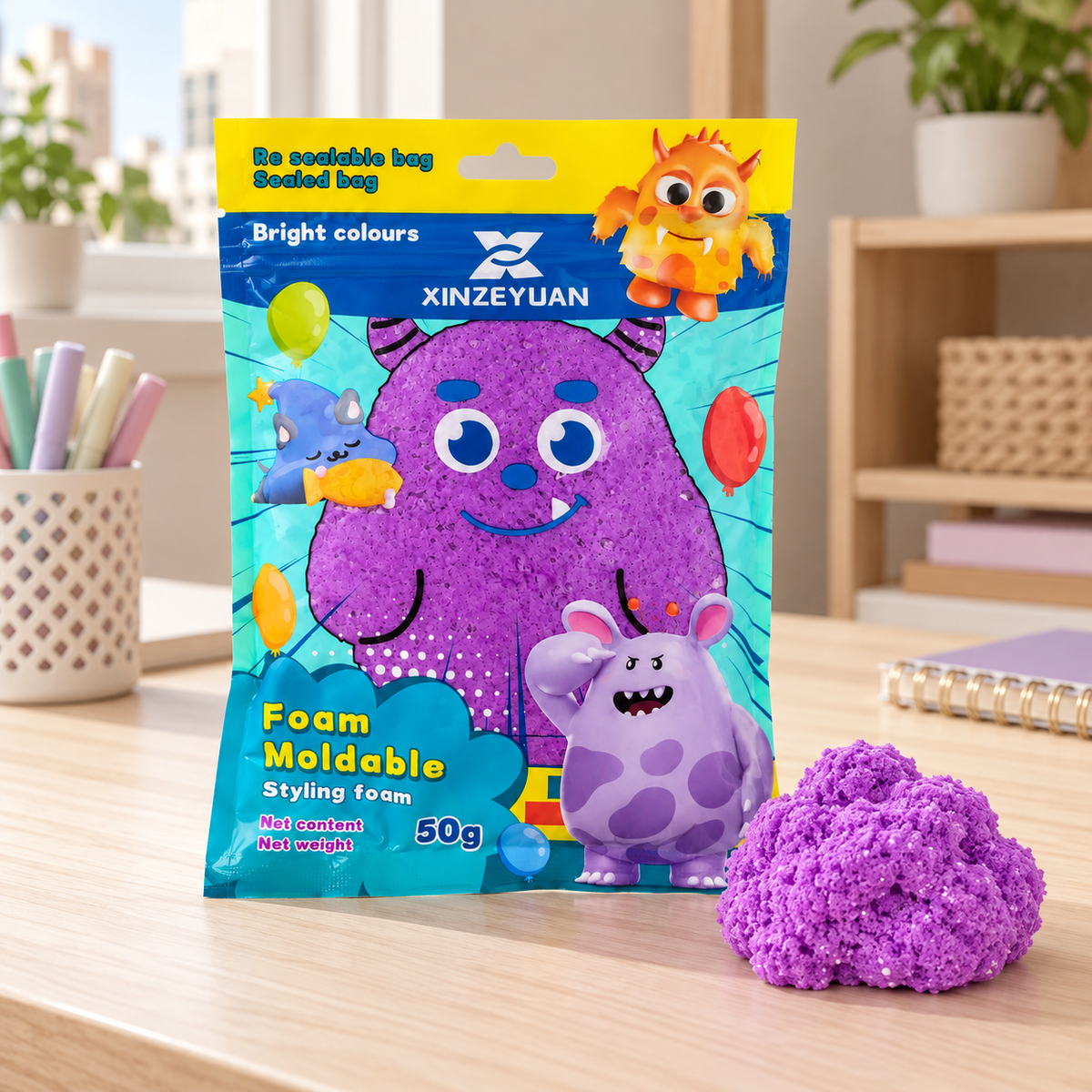 XINZEYUAN Foam Modelling Compound 50 g - Purple || مادة فوم XINZEYUAN للتشكيل 50 جم - بنفسجي