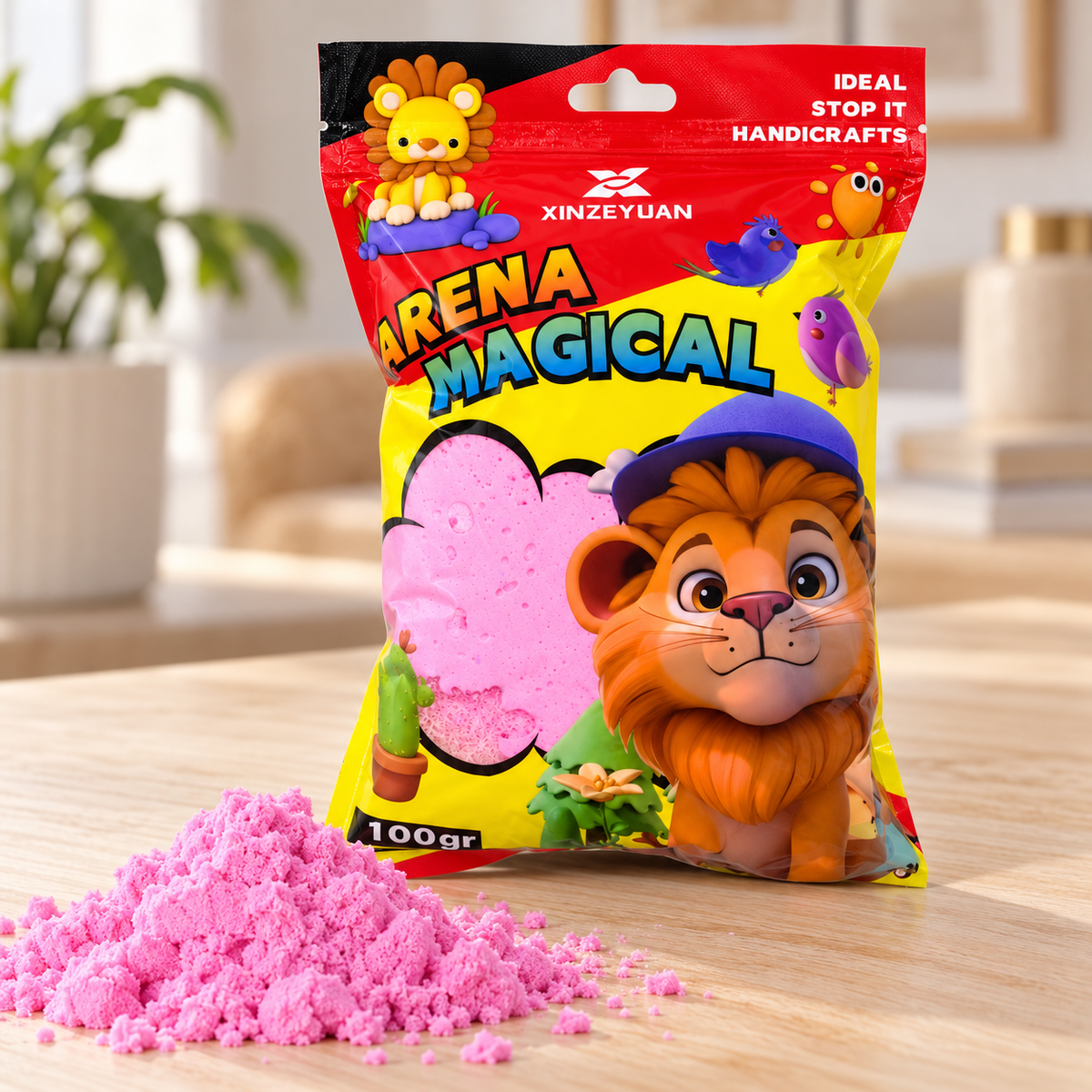 XINZEYUAN Magical Sand 100 g - Pink || رمل سحري XINZEYUAN 100 جم - وردي