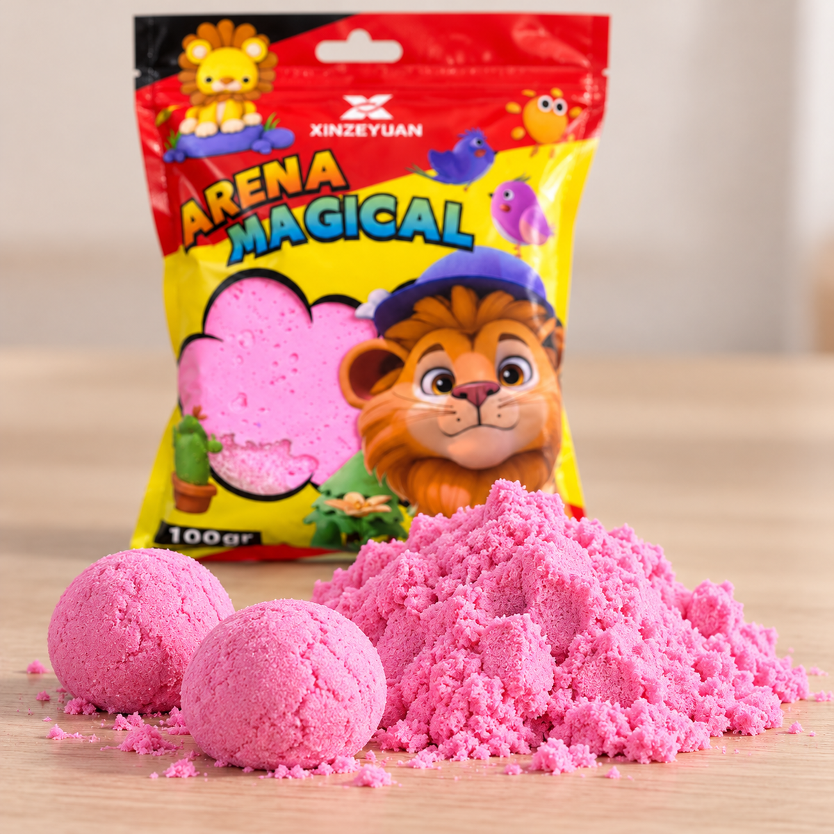 XINZEYUAN Magical Sand 100 g - Pink || رمل سحري XINZEYUAN 100 جم - وردي