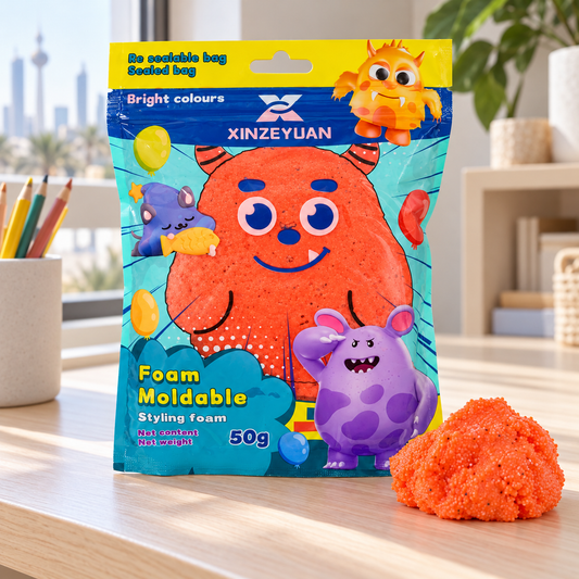 XINZEYUAN Foam Modelling Compound 50 g - Orange || مادة فوم XINZEYUAN للتشكيل 50 جم - برتقالي