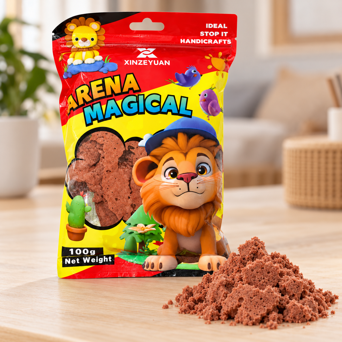 XINZEYUAN Magical Sand 100 g - Brown || رمل سحري XINZEYUAN 100 جم - بني