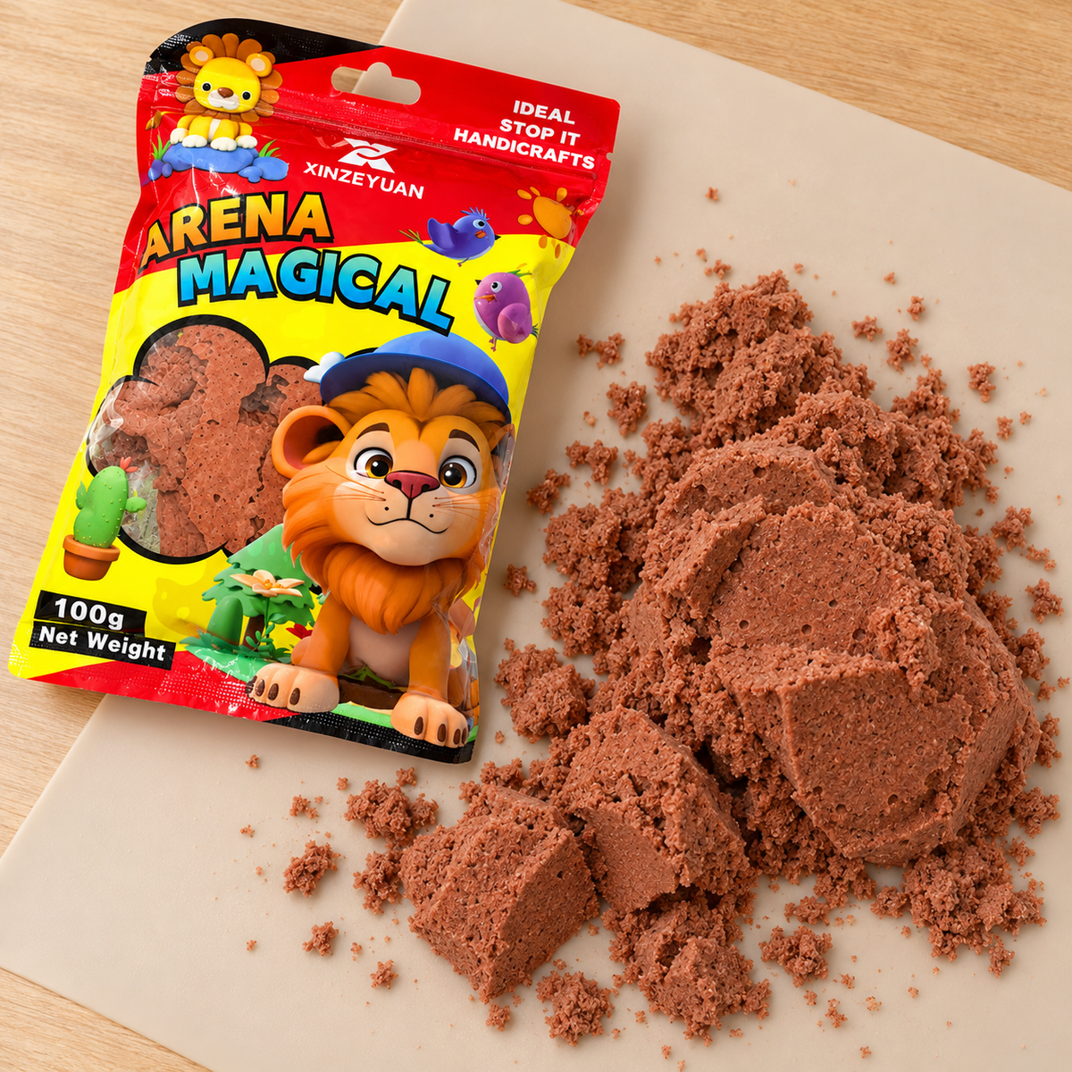 XINZEYUAN Magical Sand 100 g - Brown || رمل سحري XINZEYUAN 100 جم - بني