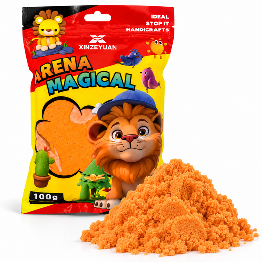 XINZEYUAN Magical Sand 100 g - Orange || رمل سحري XINZEYUAN 100 جم - برتقالي