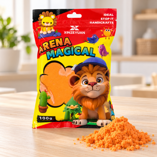 XINZEYUAN Magical Sand 100 g - Orange || رمل سحري XINZEYUAN 100 جم - برتقالي