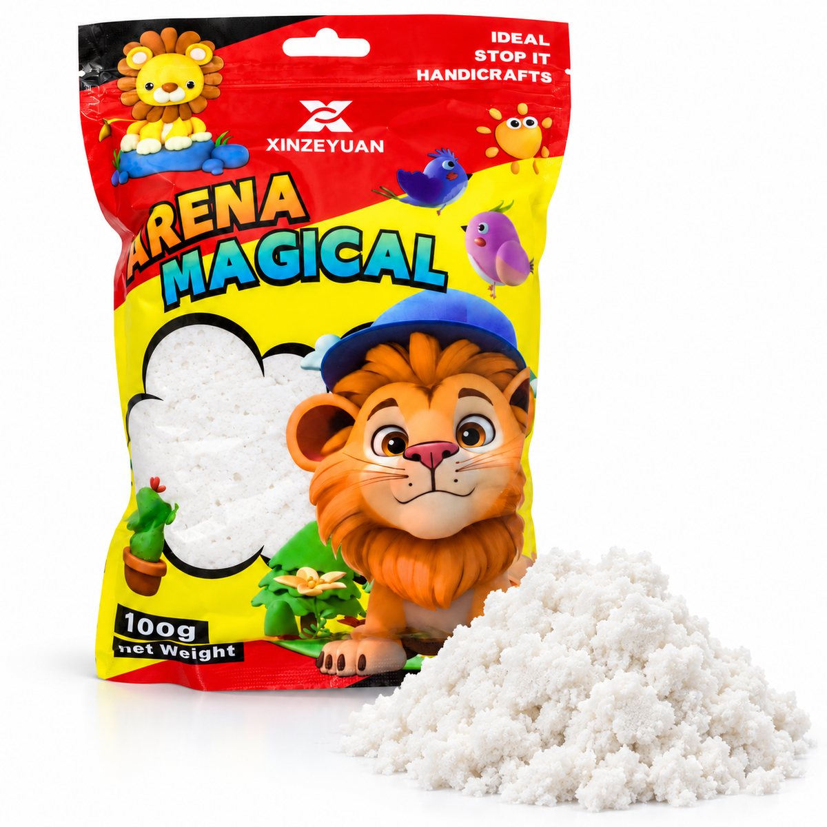 XINZEYUAN Magical Sand 100 g - White || رمل سحري XINZEYUAN 100 جم - أبيض