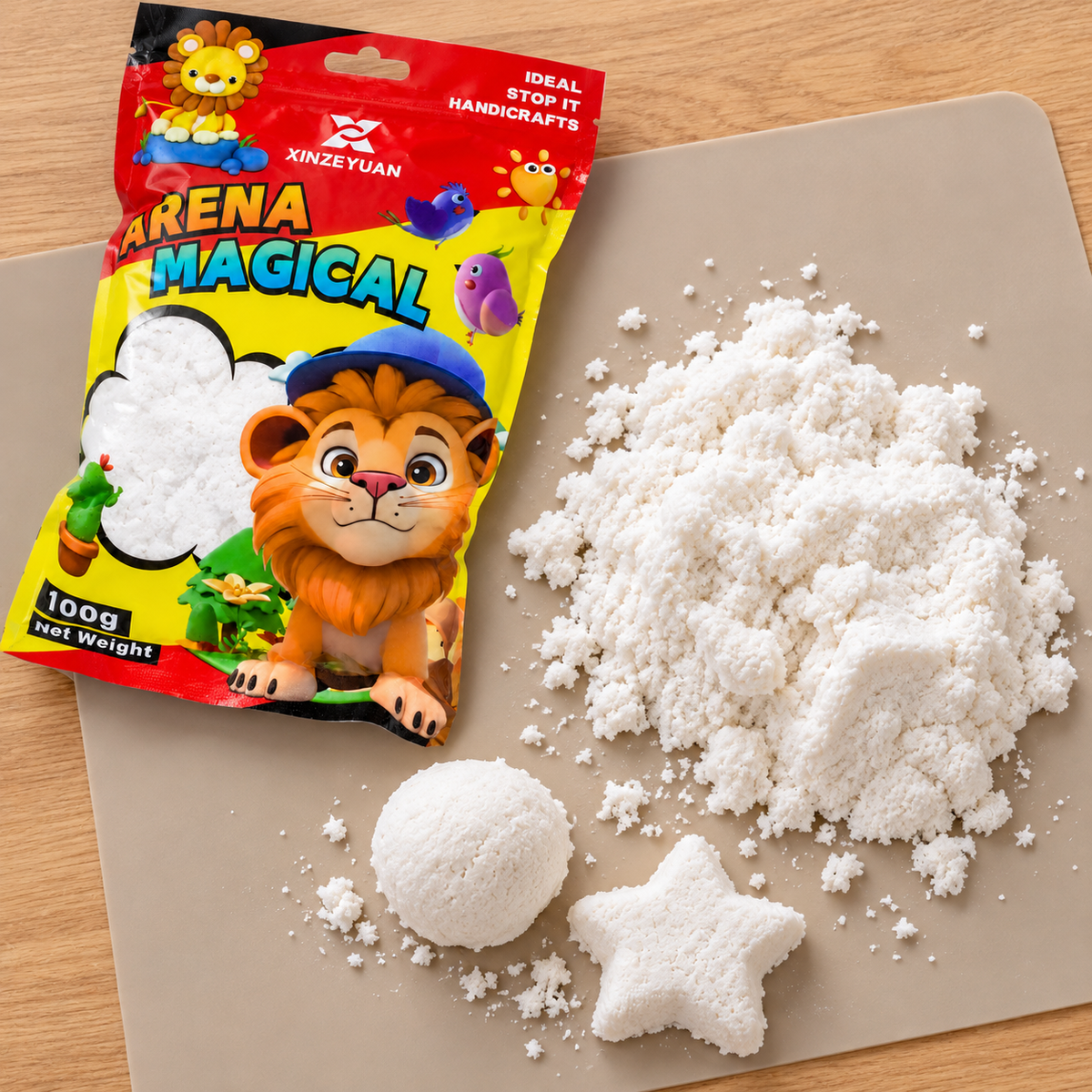 XINZEYUAN Magical Sand 100 g - White || رمل سحري XINZEYUAN 100 جم - أبيض