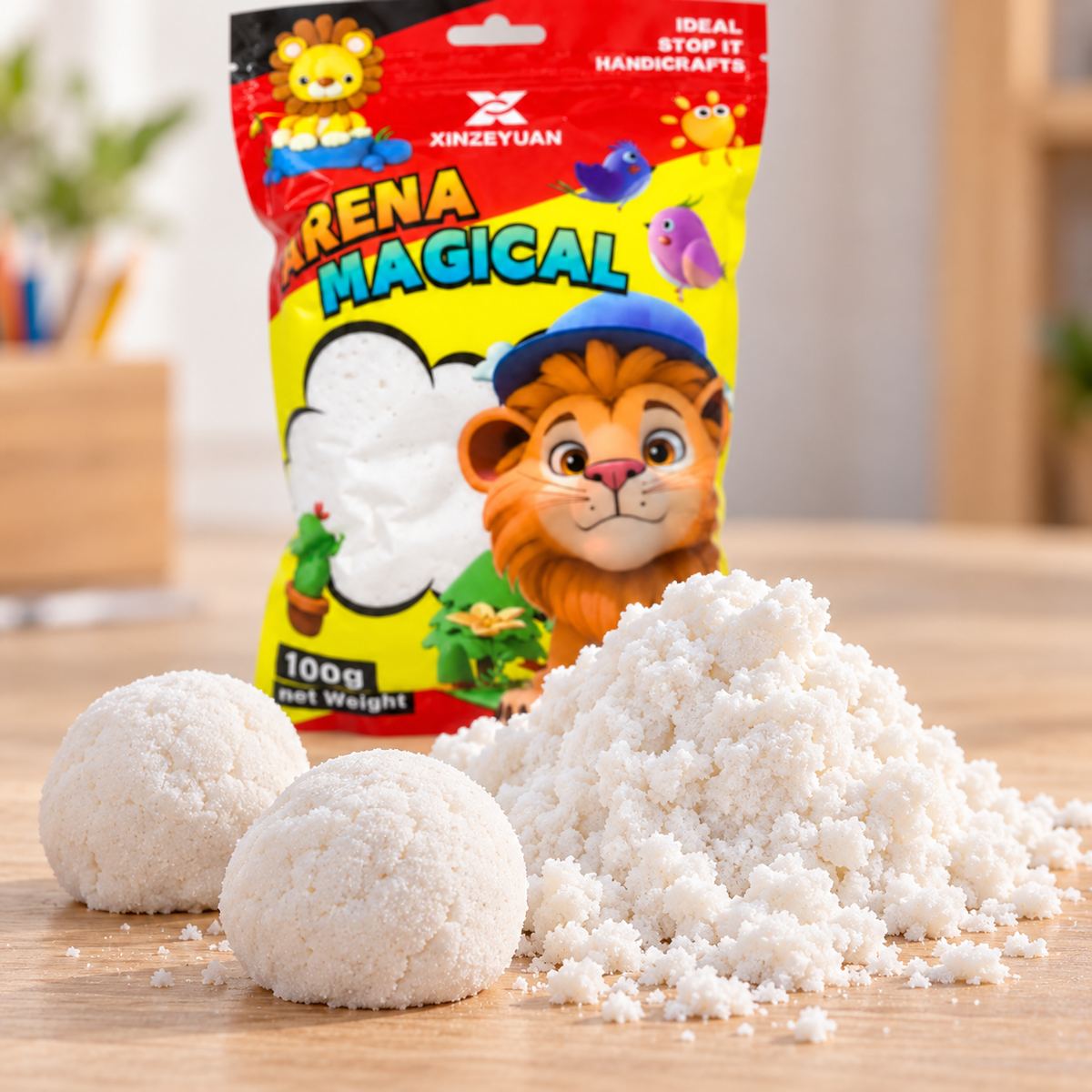 XINZEYUAN Magical Sand 100 g - White || رمل سحري XINZEYUAN 100 جم - أبيض