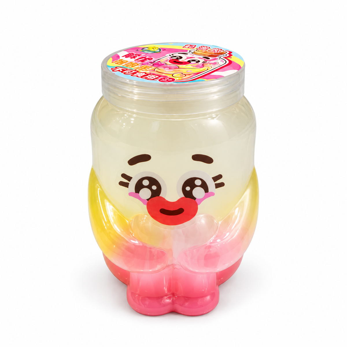 Pink Base Character Compound Jar || علبة مادة تشكيل بتصميم شخصية وقاعدة وردية