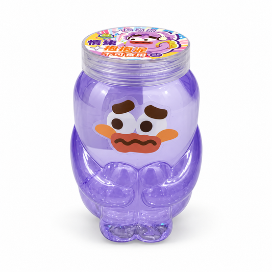 Purple Face Compound Jar || علبة مادة تشكيل بتصميم وجه بنفسجي