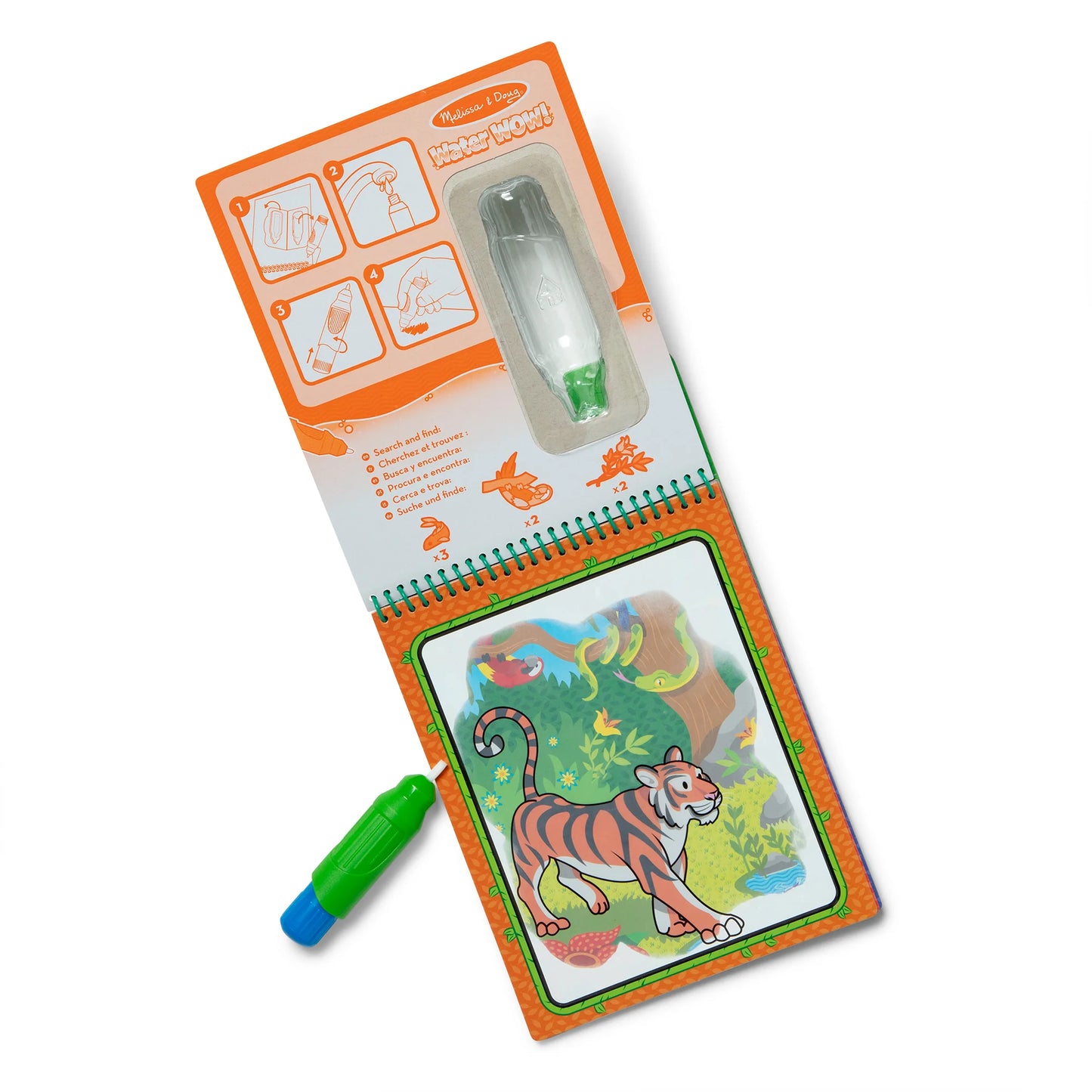 Melissa and Doug Water Water Reveal Pad Jungle  || ميليسا آند دوج  لوحة رسم بالقلم المائي الغابة