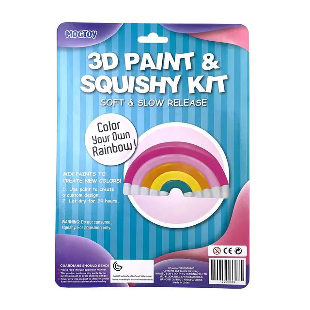 Mogtoy 3D Paint And Squishy Kit Rainbow || موج توي مجموعة تلوين سكوشي ثري دي شكل رينبو