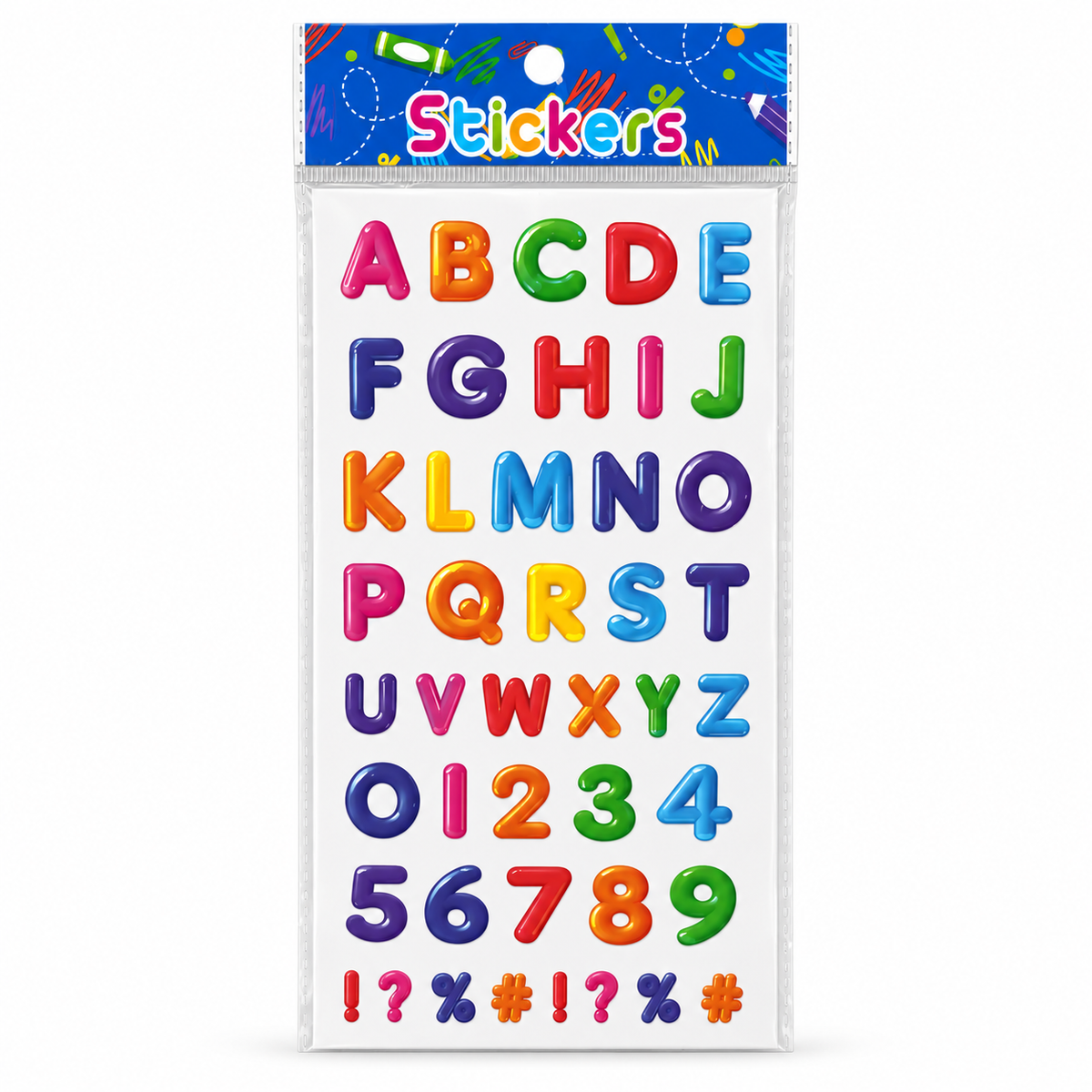 English Alphabet Numbers and Symbols Teacher Learning Stickers