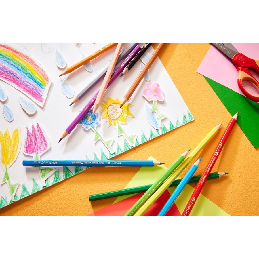 Faber-Castell coloured pencil official creative-use illustration 1; illustrated pack may differ