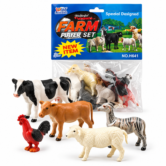 Farm Set H641 Animal Figures || مجموعة مجسمات حيوانات المزرعة H641