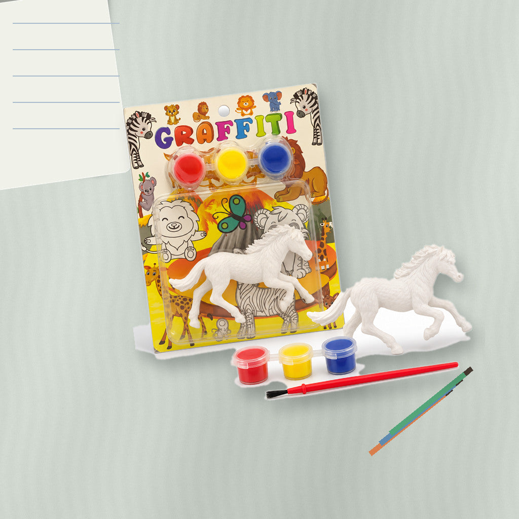 Graffiti Safari Painting Kit - Running Horse || طقم جرافيتي لتلوين مجسم حصان يجري