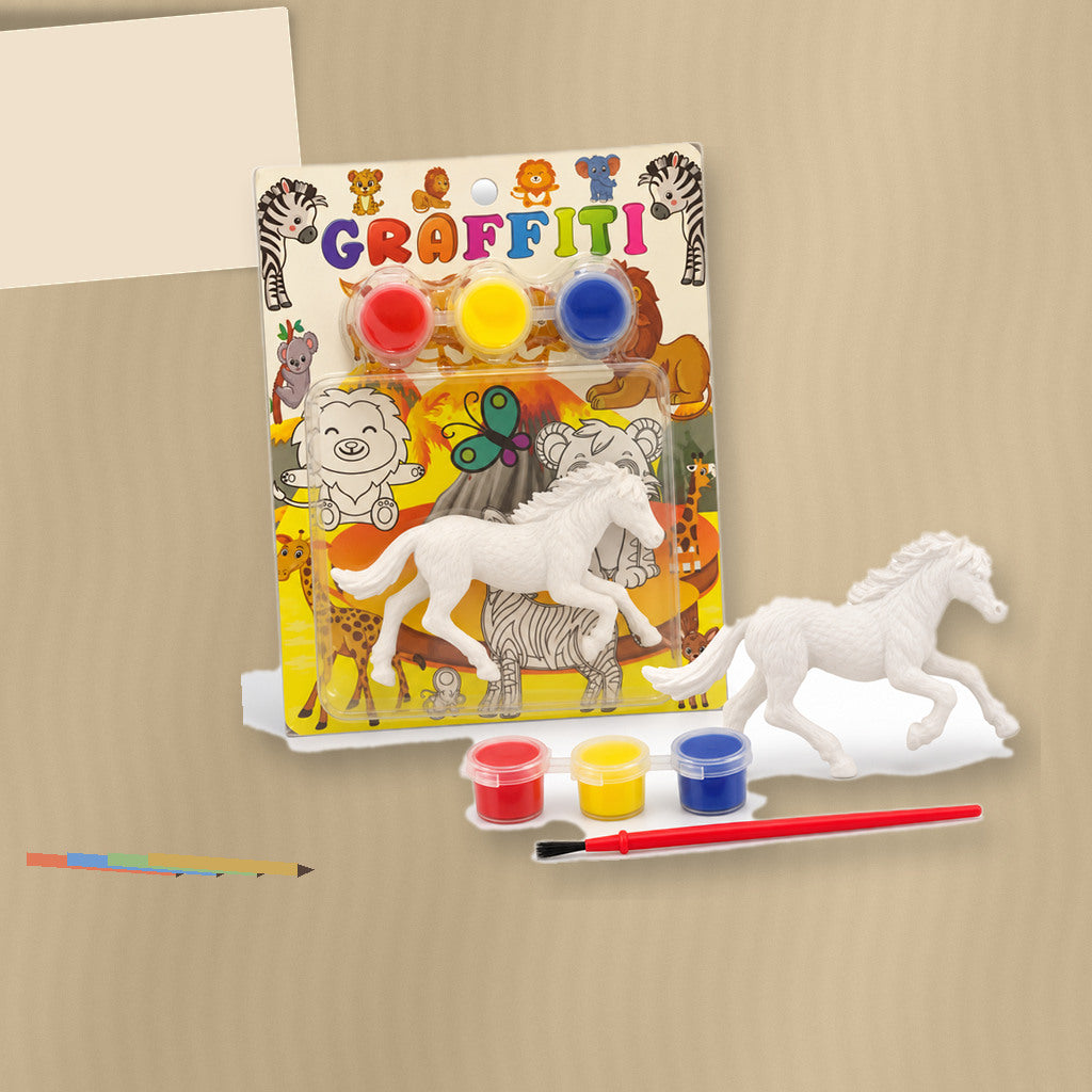 Graffiti Safari Painting Kit - Running Horse || طقم جرافيتي لتلوين مجسم حصان يجري