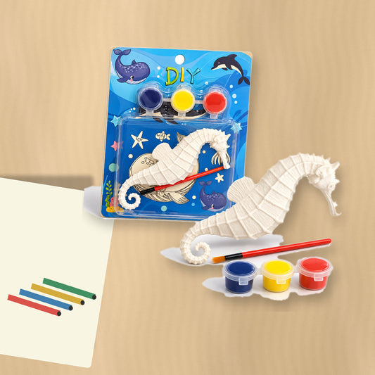Graffiti DIY Seahorse Painting Kit || طقم جرافيتي لتلوين مجسم حصان البحر