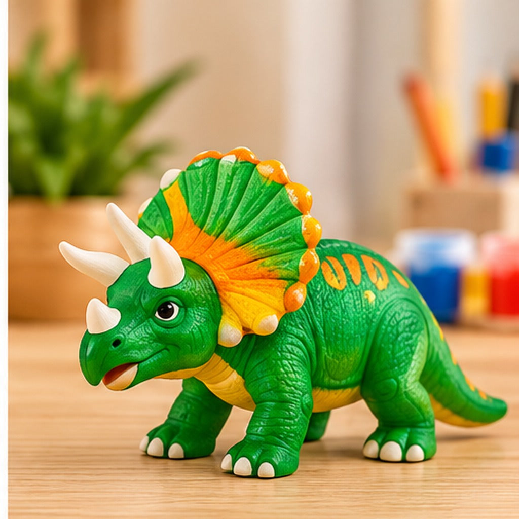 Graffiti Triceratops Painting Kit - illustrative finished painted example || طقم جرافيتي ترايسيراتوبس - مثال بعد التلوين