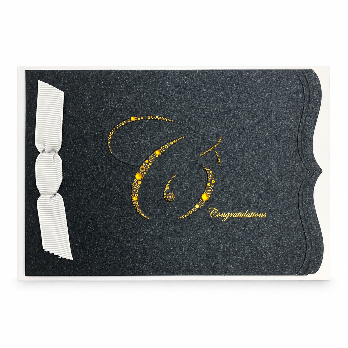 Congratulations Greeting Card - Black || بطاقة تهنئة - أسود