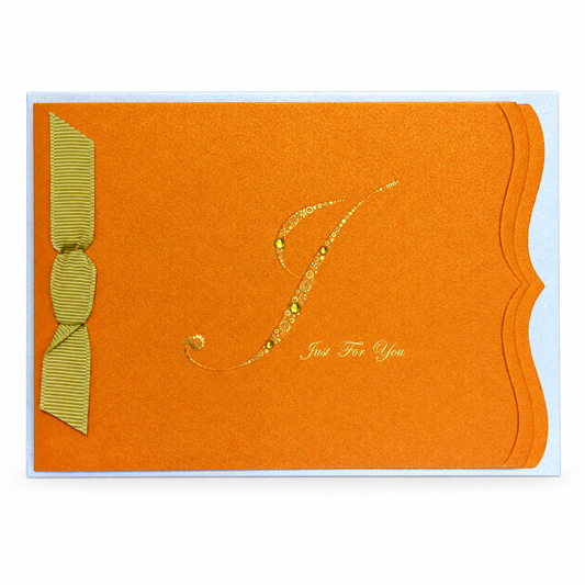 Just For You Greeting Card - Orange || بطاقة إهداء لك فقط - برتقالي