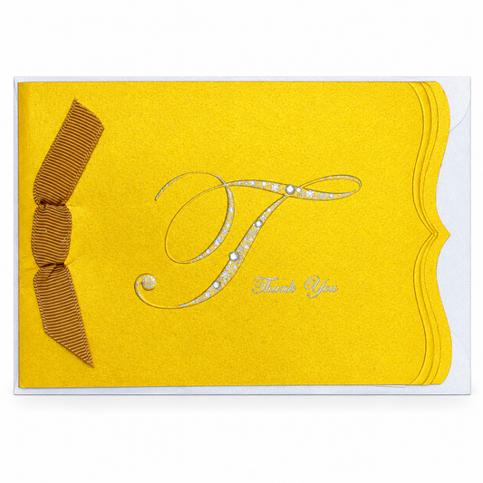 Thank You Greeting Card - Yellow || بطاقة شكر - أصفر